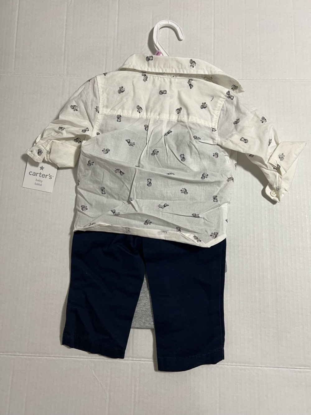 🆕CARTER’S - 9M - NWT - 4+PC INFANT BOYS SQUIRREL KNIT CLOTHING & ACCESSORIES LOT - Picture 5 of 16
